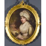 After Sir William Beechey (1753-1839) - Coloured mezzotint - Portrait of Mrs Sarah Siddons, 23ins