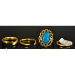 A Mixed Lot of 22ct Gold Items, total gross weight 15.5g Note: No condition report on this item,