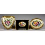A Quantity of Petit Point Powder Compacts, comprising - "Kigu Cherie" heart shaped compact, original