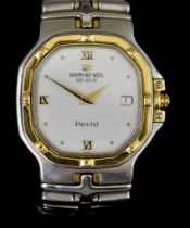 A Gentleman's Quartz Wristwatch, by Raymond Weil, Model Parsifal, Serial No. 210015, stainless steel