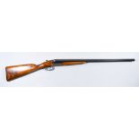 A 12 Bore Side by Side Box Lock Shotgun, by Laurona, 28ins blued steel barrel with engine turned top
