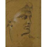 Style of Benjamin Robert Haydon (1786-1846) - Black chalk heightened with white - Head portrait of a