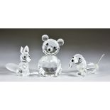 A Quantity of Swarovski Crystal, comprising - a large Dachshund, a large fox, a large bear and