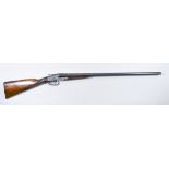 A 12 Bore Side by Side Shotgun, by The Midland Gun Company, 30ins blued steel barrel with plain