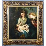 After Anthony Van Dyke (1599-1641) - Oil painting - Virgin and Child with St Catherine of