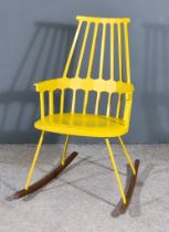 Patricia Urquiola (born 1961) - A yellow "Kartell Comback" rocking chair, the two tier back with