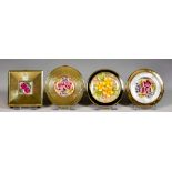 A Quantity of Vintage Lucite Powder Compacts, comprising - a Melissa floral design powder compact,