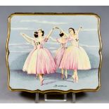 A Vintage "Empress" Musica Ballet Pas De Quatre Powder Compact, by Stratton, signed by Baron,