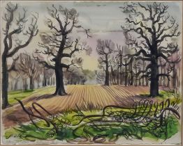 Reginald Reeve (1908-1999) - Two watercolours - "Kensington Gardens" - Looking towards the