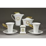 Rosenthal Meets Versace Porcelain 'Meandre d'Ore Ikarus' - designed by Paul Wunderlich, comprising -