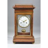 A 19th Century French Mahogany and Gilt Metal Mounted Four Glass Mantel Clock, retailed by