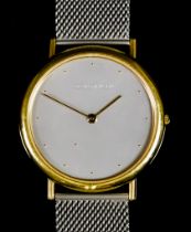 A Lady's or Gentleman's 18ct Gold Quartz Wristwatch, by Georg Jensen, serial number 1347, purchase