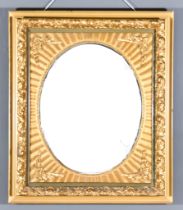 A 19th Century Gilt Framed Rectangular Wall Mirror, with shell and scroll moulded frame and inset