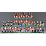 A Small Collection of Modern W Britain Model Soldiers, of British regiments and primarily band