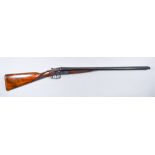 A 12 Bore Side by Side Shotgun, by AYA, Model "The Countryman", 28ins blued steel barrel with