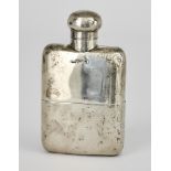 An Edward VII Silver Hip Flask, by William Neale, Chester 1905, with bayonet lid and removable cup