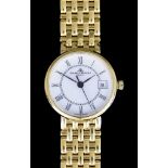 A Lady's Quartz Wristwatch, by Baume and Mercier, Serial No. 1944037, 18ct gold case, 24mm diameter,