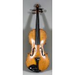 A German Violin Labelled Alban Voight & Co Sachsen & London, 1899, with single piece back, the