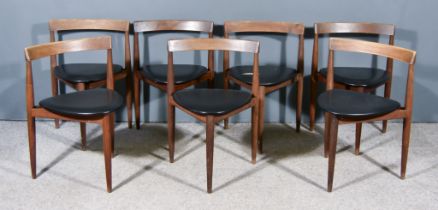 Hans Olsen (1919-1992) - A set of seven teak triangular compact dining chairs, for Frem Rojle,