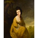 Attributed to Sir Joshua Reynolds (1723-1792) - Oil painting - Portrait of "Anna Taylor, married