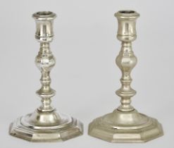 A Pair of Elizabeth II Silver Pillar Candlesticks of 18th Century Design, by D J Silver Repairs,