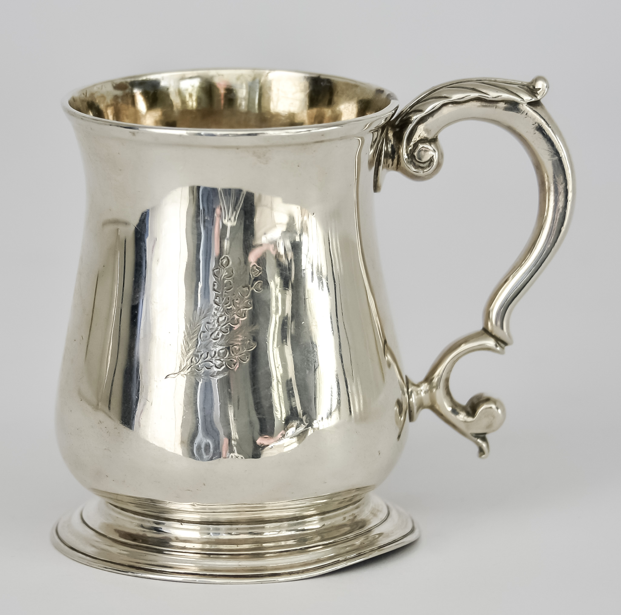 A George II Silver Mug, by Richard Gurney and Thomas Cook, London 1737, of baluster form engraved