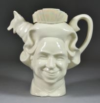 An Exile 1981 Ceramics Pottery Queen Elizabeth II Novelty Teapot and Cover with corgi spout - "Tea