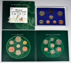 A Quantity of Irish, Pre-Decimal British and Silver Coinage, plus two proof sets