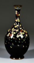 A Japanese Cloisonne Vase, Late 19th/Early 20th Century, decorated with flowering chrysanthemum
