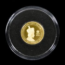 An Elizabeth II Alderney Coronation Jubilee Gold Proof Half Sovereign, 2018, in fitted case with
