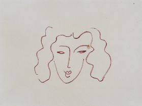 ***Henri Matisse (1869-1954) - Sanguine lithograph - Plate 136 "Florilege des Amours de Ronsard",
