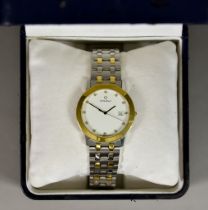 A Gentleman's Quartz Wristwatch, by Eterna, Serial No.310043, stainless steel case, 34mm diameter,