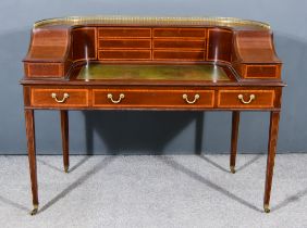 An Edwardian Mahogany Carlton House Desk of Georgian Design, by S. J. Waring & Sons, 173/181