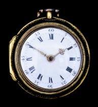 A Early George III Tortoiseshell and Gilt Metal Pair Cased Verge Pocket Watch, by Samuel Denton,