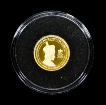 An Elizabeth II Alderney Coronation Jubilee Gold Proof Half Sovereign, 2018, in fitted case with