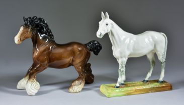 A Royal Doulton Horse "Merely a Minor", HN2538, on rectangular base, impressed and printed factory