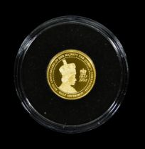 An Elizabeth II Alderney Coronation Jubilee Gold Proof Half Sovereign, 2018, in fitted case with