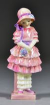 A Royal Doulton Bone China Figure - "Pinkie" (HN1552), early 1930s, designed by Leslie Harradine,