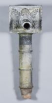 An English Lead Water Pump, Late 18th Century, the hopper cast with stars, pecten shell and