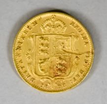 A Victoria Half Sovereign 1892, fair