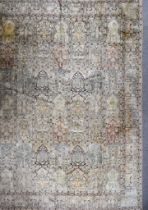 A Pure Silk Bakhtiyari Carpet, of trellis design woven in pastel shades, the field filled with
