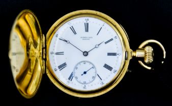 A Gold and Enamelled Full Hunting Cased Lady's Fob Watch by Henry Capt of Geneva, Serial No.