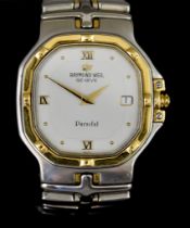 A Lady's Quartz Wristwatch, by Raymond Weil, Model Parsifal, Serial No.185854, stainless steel case,