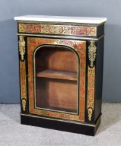 A 19th Century French Gilt Metal Mounted Ebonised and Red Tortoiseshell Boulle Dwarf Display