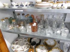 COLLECTION OF SCENT BOTTLES, PERFUME DECANTERS, CORKED JARS ETC... (QUANTITY)