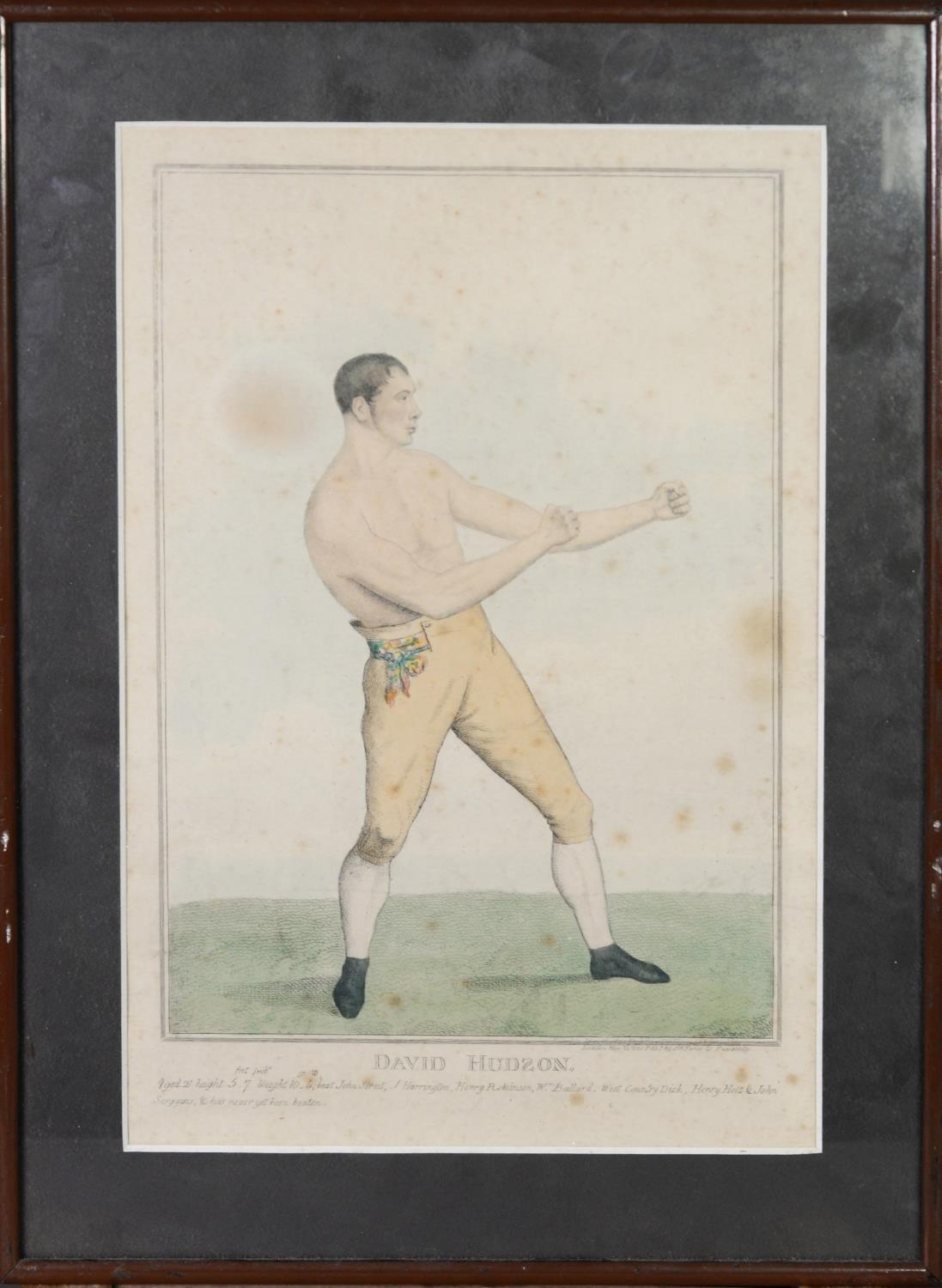 S.W. FORES (Publisher) EARLY 19th CENTURY COLOUR PRINTS OF BARE-KNUCKLE BOXERS David Hindson, - Image 2 of 4