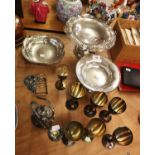 SELECTION OF ELECTRO-PLATE, INCLUDING THREE CAKE/FRUIT STANDS, SEVEN GOBLETS, CANDELABRUM AND