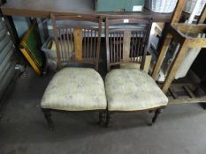 PAIR OF EDWARD VII WALNUT NURSING CHAIRS (2)