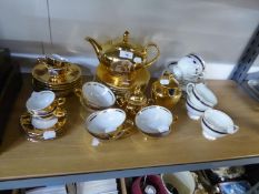 SMALL GROUP OF GOLD LUSTRE TEA AND COFFEE WARES, PLUS OTHER ASSOCIATED CHINA (QUANTITY)