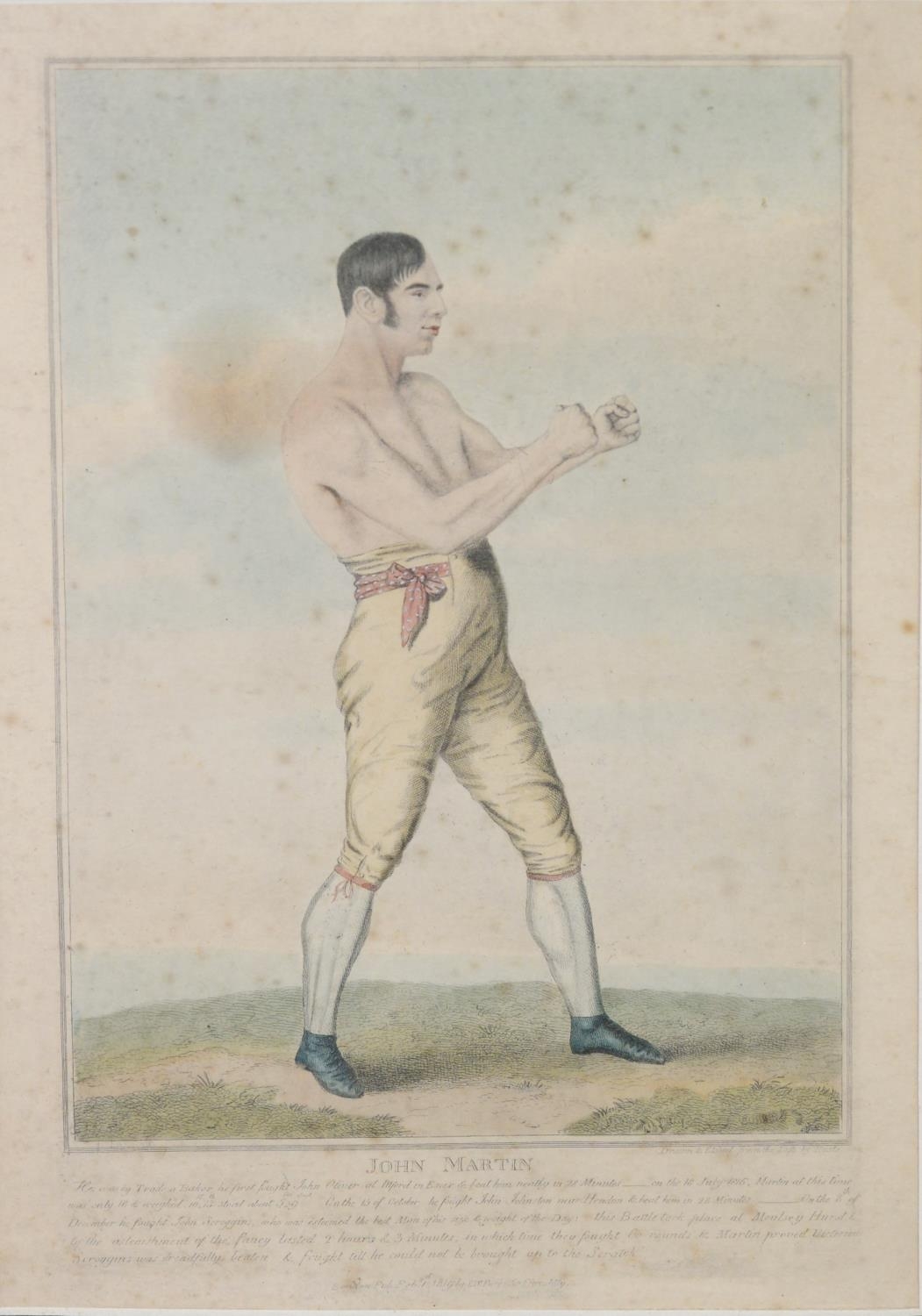 S.W. FORES (Publisher) EARLY 19th CENTURY COLOUR PRINTS OF BARE-KNUCKLE BOXERS David Hindson, - Image 4 of 4